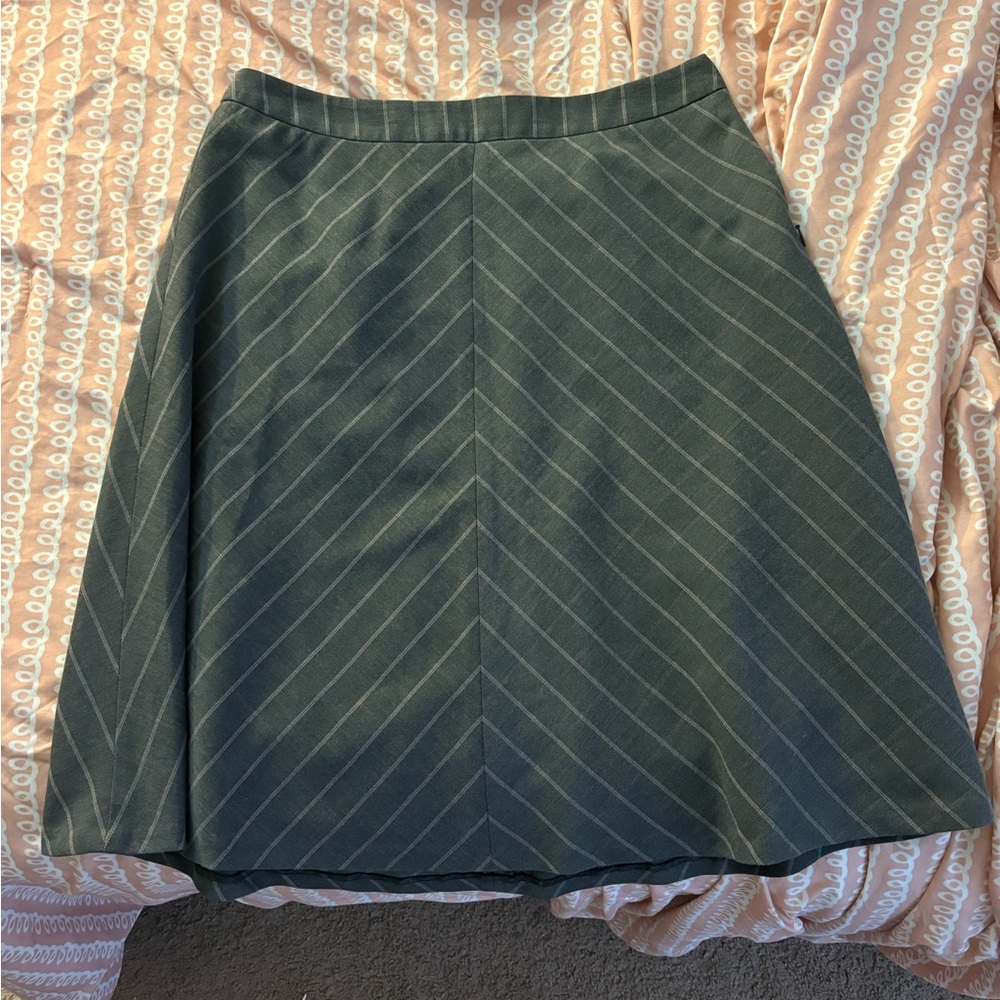 A-Line Striped Skirt in Light Blue skirt •The limited •